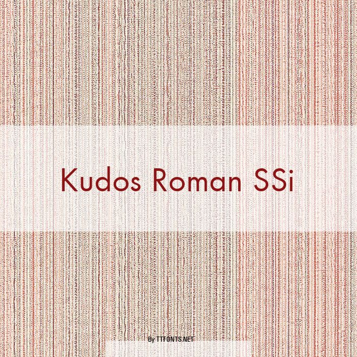 Kudos Roman SSi example